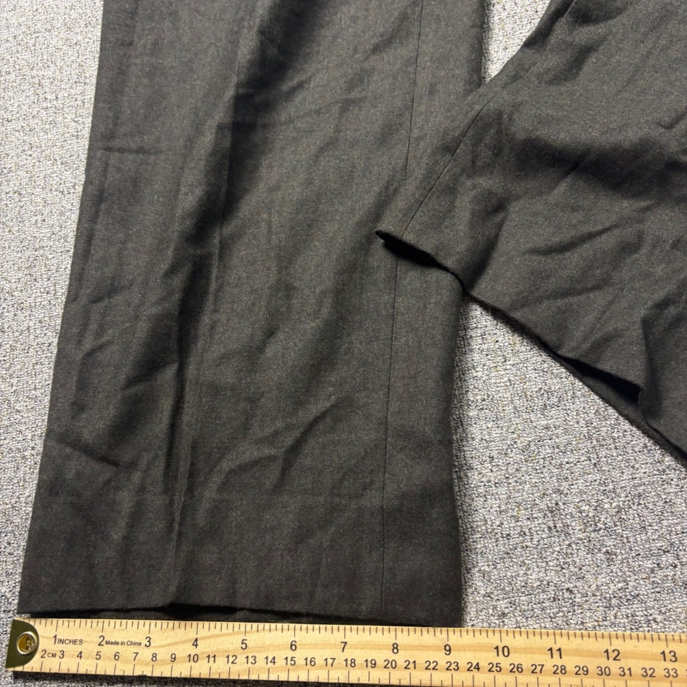 Canali Dress Pants Mens 40x30 Wool Super 120s Dark Gray Pleated Made in Italy - Picture 9 of 9
